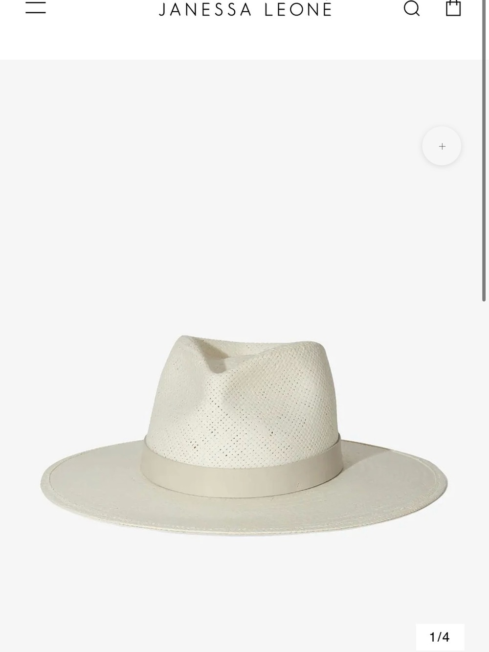 Janessa Leone Women’s Zoe Hat Bleach Color NWOT